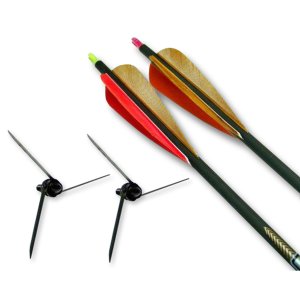 Magnus BHC125-2 Bullhead Bow Kit 125gr Black Silver 2 Broadheads 2 Arrows
