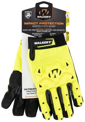 Walker's GWPSFHVFFPUIL2SM Impact Protection Gloves Black/Yellow Small