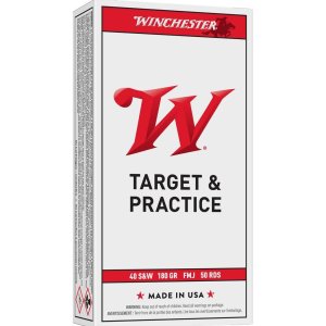 Winchester Q4238 .40 S&W 180 gr Full Metal Jacket 50 Rounds Brass Case