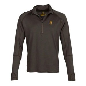 Browning 3010939804 Merino 1/4 Zip Shirt Major Brown XL
