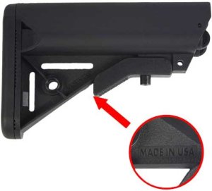 J&E Machine PS-ST7B Mil-Spec SOPMOD AR15 Buttstock Black
