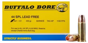 Buffalo Bore 14D20 .44 S&W Spl 200gr TAC-XP Lead-Free Ammo 20 Rounds