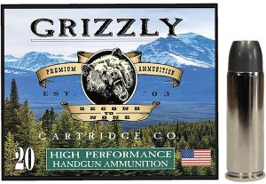 Grizzly GC45C+P14 45 Colt+P Ammo, 335gr Wide Long Nose, 20/Box