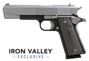 Iver Johnson 1911A1-T/T9 9MM 5.00In 9rd Two-Tone Bl/Chrome Walnut