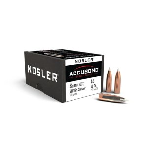 Nosler NOS 54374 AccuBond 8mm 200gr Spitzer Bullets 50ct