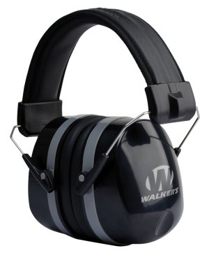 Walker's GWPEXFM5 Premium Passive Earmuff 32 dB Black Over-Head Design
