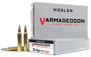 Nosler Varmageddon 204 Ruger 32 Grain Flat Base Tipped 20 Rounds