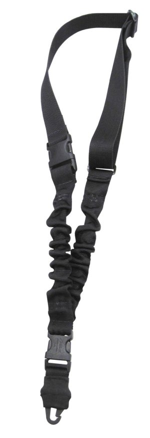 Tac Shield Shock Sling Single-Point QD 1.25in Black Adjustable