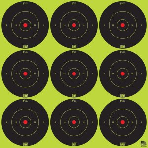 Pro-Shot 2 SplatterShot Green Bullseye Targets Peel and Stick 108/ct