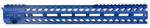 Strike Industries SI-STRIKERAIL-155-BLU AR-15 15.5" Blue M-LOK Handguard