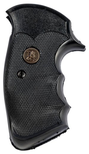 Pachmayr 03265 Gripper Professional Grip for S&W K/L Frame Square Butt - Checkered Black Rubber with Finger Grooves
