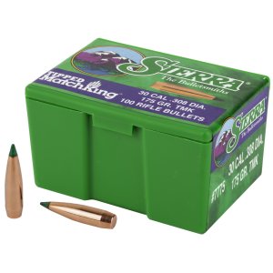 Sierra Bullets Tipped MatchKing 7775 .308 175 Grain Boat Tail