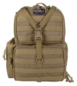 G Outdoors GPS-T1612BPT Tactical Range Backpack - 3 Gun, Tan