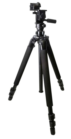 KOPF Jager KJ85003K Aluminum Folding Tripod with Reaper Rail, Black Finish