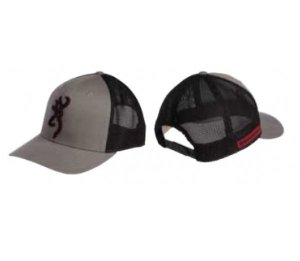 Browning Cap Gray Black Adjustable Hat 308110611