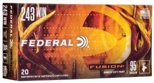 Federal Premium Fusion Tipped .243 Win 95 Grain F243TFS1