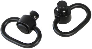 Bulldog BD884 Deluxe Push Button Swivel 1.25" Black Steel