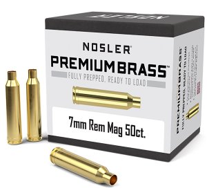 Nosler 10185 7mm Rem Mag Unprimed Brass 50 Count Made in USA