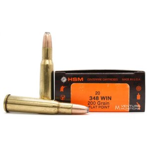 HSM Ammunition HSM348WIN1N .348 Win 200gr SP 2450 fps 20rd