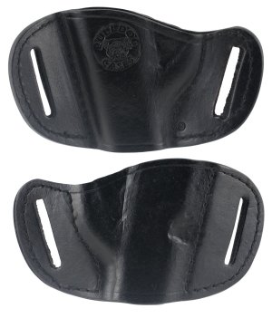 Bulldog MLBS Molded OWB Black Leather Belt Slide Holster Right Hand