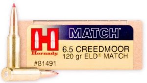 Hornady Match Target 6.5 Creedmoor 120 gr ELD-M 20 Per Box 81491
