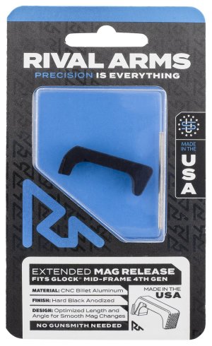 Rival Arms Glock Gen4 Extended Magazine Release Hard Black