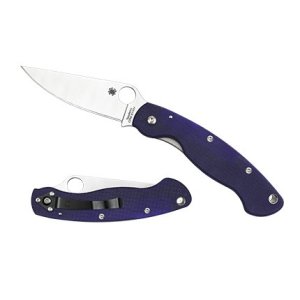 Spyderco C36GPDBL Military 4" Folding Knife, CPM-S110V, Dark Blue G-10