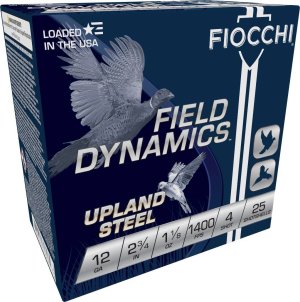 Fiocchi 12HVST4 Upland Steel 12Ga 2.75" 1 1/8oz #4 Shot 25/Box