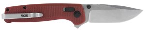 SOG Terminus XR SOGTM1023BX 2.95 In D2 Steel Crimson G10 Handle