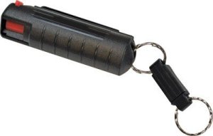 PSP Products Pepper Spray 1/2 Oz Black Hard Case w/ QR Key Ring