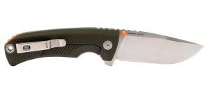 SOG Tellus FLK SOG14060143 3.65 In Stonewashed 440C Olive GRN Handle