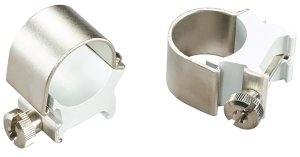 Weaver 49033 Detachable Top Mount Rings 1 in High Silver Finish 1"