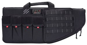 GPS Tactical AR 30In Black Rifle Case w/ External Handgun Case