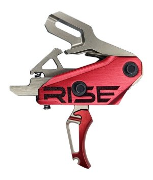 Rise Armament 535 G2 Trigger Fits AR Style Rifles Red and Silver T35SR