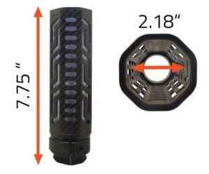 Lancer Systems LCH5 Carbon Fiber Suppressor Cover 7.75 In (UPC 621018)