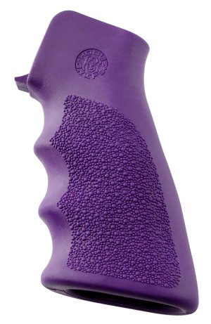 Hogue 15006 OverMolded Grip Purple Rubber with Finger Grooves AR-15 M16