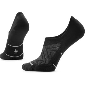 Smartwool SW0030340011 Men's Run Zero Cushion No Show Socks Black (UPC 508627)