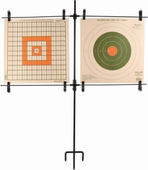 Allen EZ-Aim Double Target Stand 8 Clips Black 15295