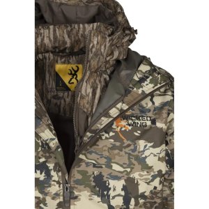 Browning Rain Shell Jacket Mossy Oak Bottomland S Waterproof Breathable