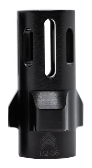 Angstadt Arms AA093LHB36 Flash Hider Black Steel 1/2"-36 Threads 9mm