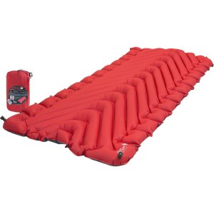 Klymit 06LIRD02D Insulated Static V Luxe Sleeping Pad, Red, R-Value 5