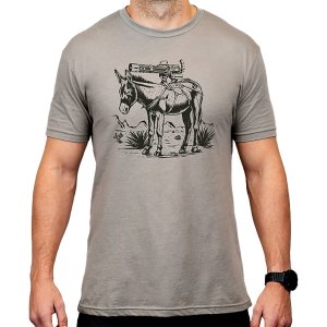 Magpul MAG1528-041-L Burro CVC Stone Gray Heather Cotton/Polyester Short Sleeve Large