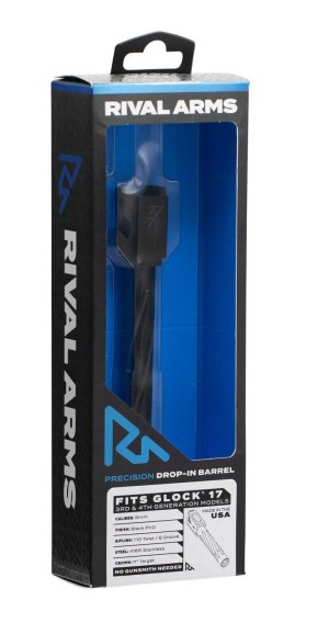 Rival Arms 20G101A Barrel Glock 17 Gen 3/4 9mm Fluted 416R PVD Black