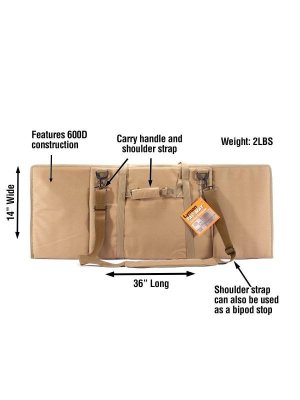 Lyman 7837851 Tac-Mat Long Range Shooting Mat 1000D Nylon 36"x87" FDE