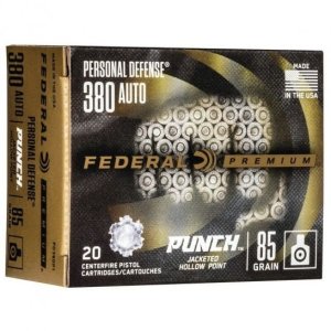 Federal Premium Punch PD380P1 .380 Auto 85gr JHP 20-Pack