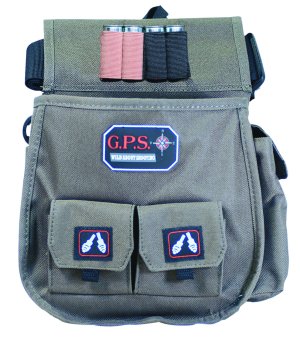 GSM Outdoors GPS-1093CSP Deluxe Double Shotshell Pouch Olive 600D Polyester