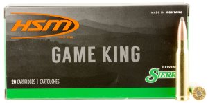HSM Ammunition Game King .308 Win 165 gr Sierra SBT 20rd
