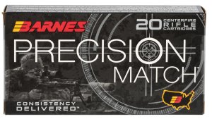 Barnes 30742 .260 Rem 140gr Open Tip Match Boat Tail Ammo 20 Rounds