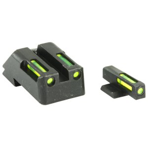 HiViz LiteWave H3 Sight - Green LitePipe, White Front Ring for Kimber 1911