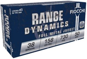 Fiocchi Range Dynamics .38 Special 158Gr FMJ 50rd Box Ammo